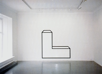 Janne Laurila, Untitled, 1998, acrylic on plexiglas, 200 x 200 cm, installation view Galleria Kari Kenetti,